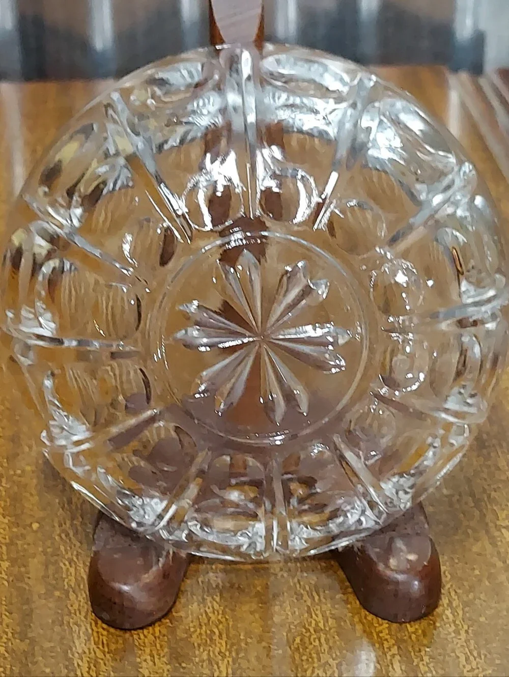 Vintage Anchor Hocking High Point Clear Glass Bowl - Coin Dot Circle Pattern